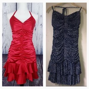 Jessica McClintock Blue Vintage Halter Dress